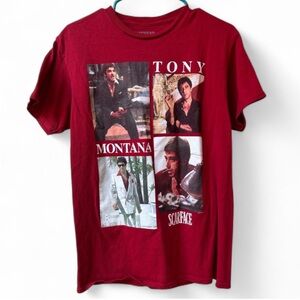 Tony Montana Red Graphic T-Shirt/ Medium/ American Classics
